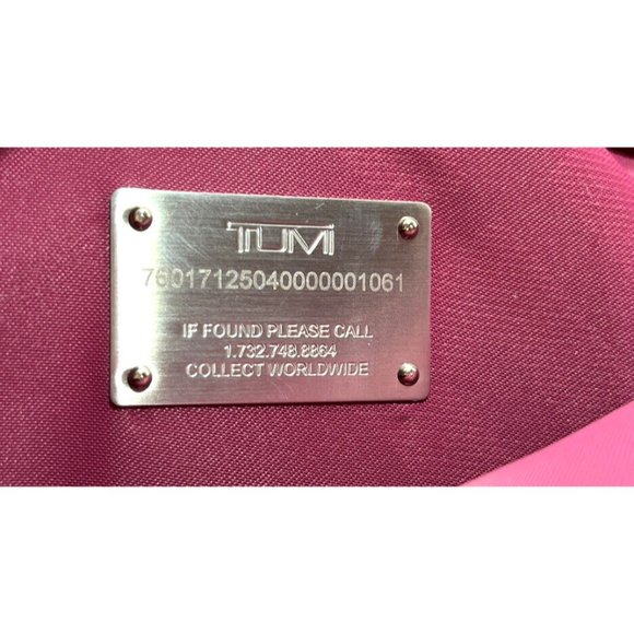 Tumi Womens Signature Maroon Burgundy Multi Compartment Laptop Briefcase Bag - Picture 12 of 12